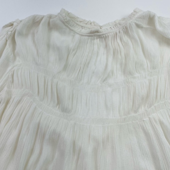 Free People Kelsey Top In White Bell Sleeves Flowy Silhouette Women Size Large - Picture 13 of 13